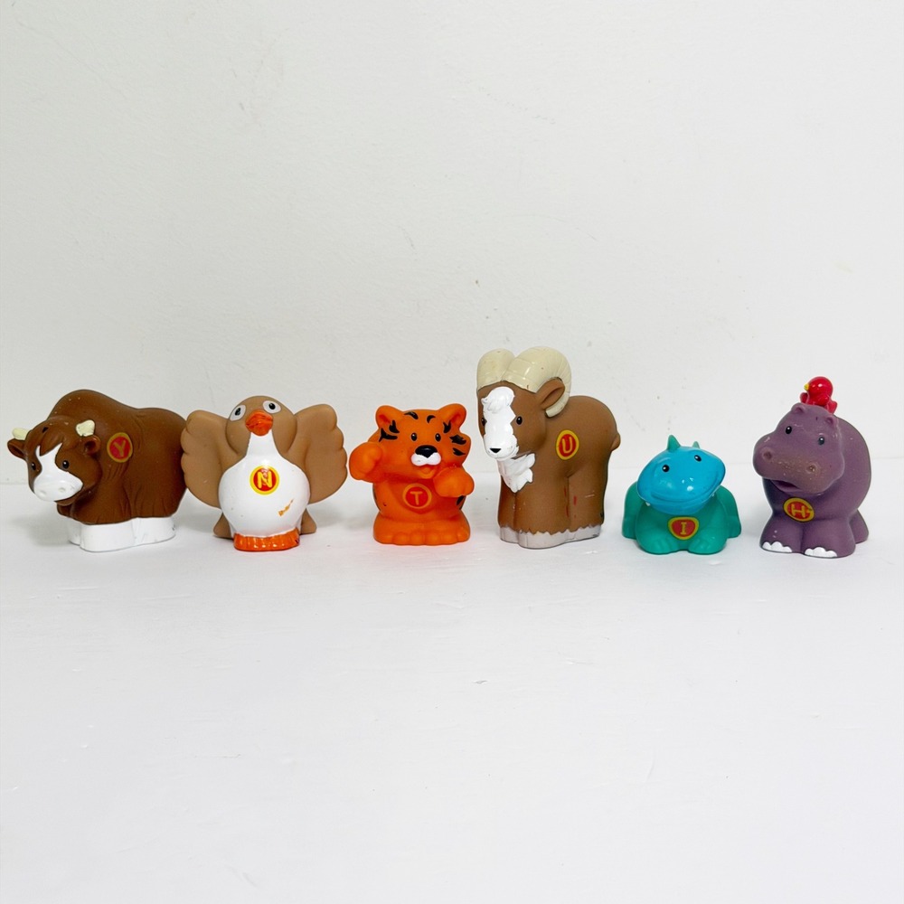 Fisher-Price Little People Kids Alphabet Zoo Animals Lot Letters Y N T U I H